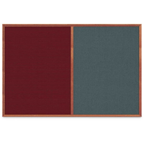 United Visual Products Slim Style Indoor Enclosed Corkboard, 30 UV503SC-BRONZE-BUFF - main